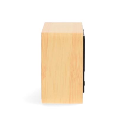 Wooden Digital Alarm Clock with LED Display and Thermometer (5V / 3×AAA)
