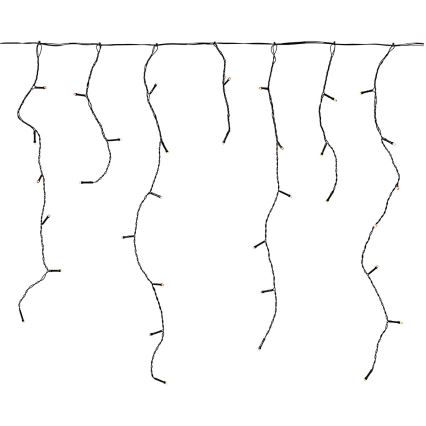 LED Outdoor Curtain 180 LEDs/7 Functions 10.9 m IP44 Warm White