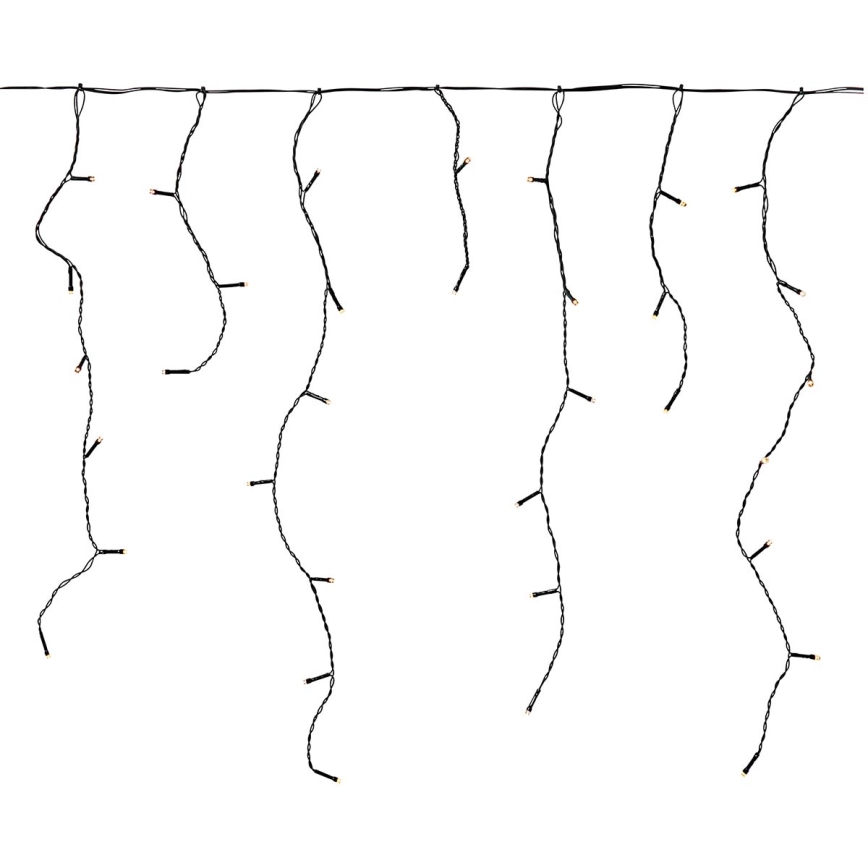 LED Outdoor Curtain 180 LEDs/7 Functions 10.9 m IP44 Warm White