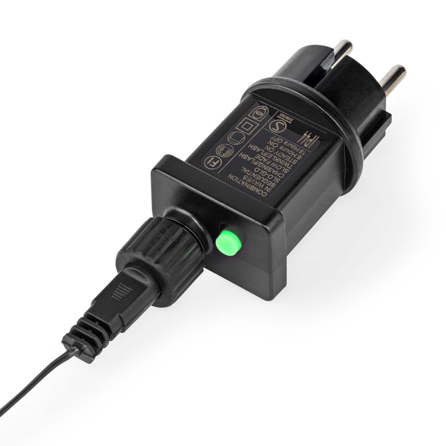 LED Outdoor Curtain Lights, 360 LEDs / 7 Modes, 14 m, IP44, Warm White