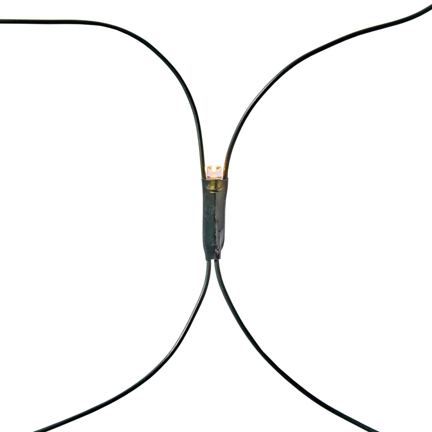 LED Outdoor Curtain Light 320 LEDs, 7 functions, 6 m, IP44, Warm White