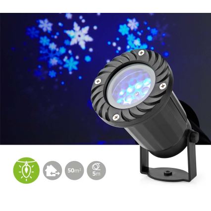 LED Christmas outdoor snowflake projector 5W/230V IP44