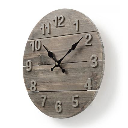 Wall clock 1xAA/1,5V spruce 30 cm