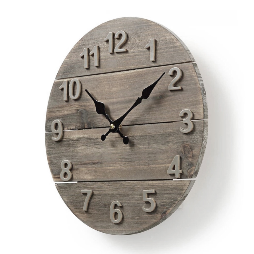 Wall clock 1xAA/1,5V spruce 30 cm