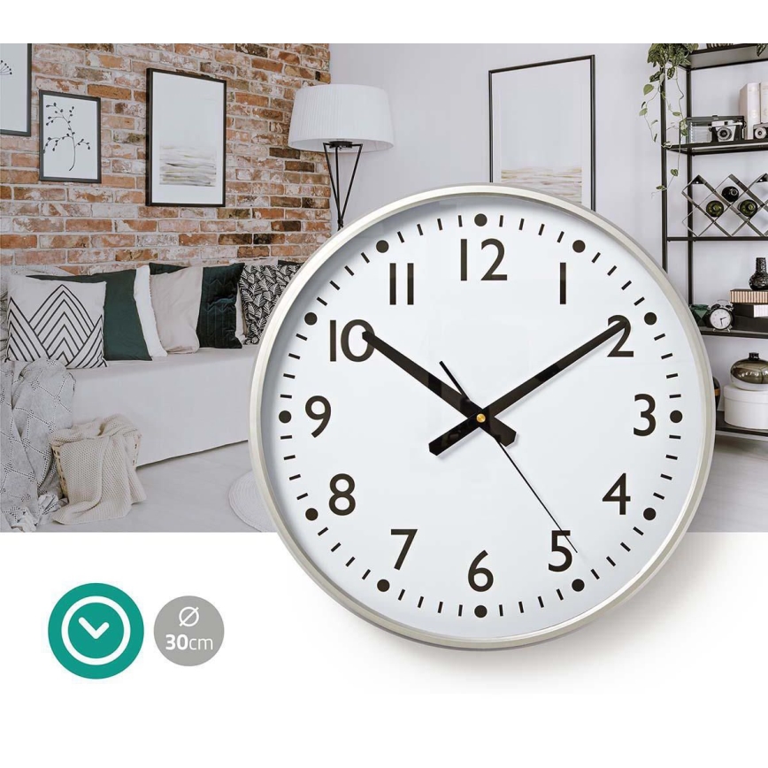 Wall clock d. 38 cm 1xAA white