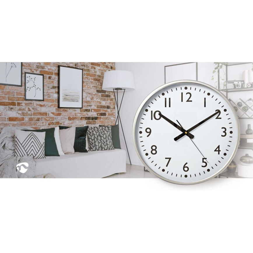 Wall clock d. 38 cm 1xAA white