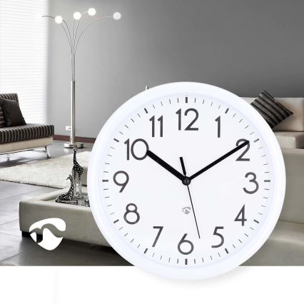 Wall clock d. 22 cm 1xAA white