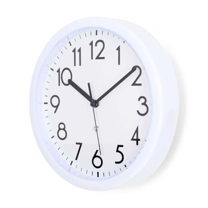 Wall clock d. 22 cm 1xAA white