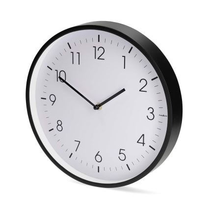 Wall clock Ø 30.8 cm, 1×AA battery, black