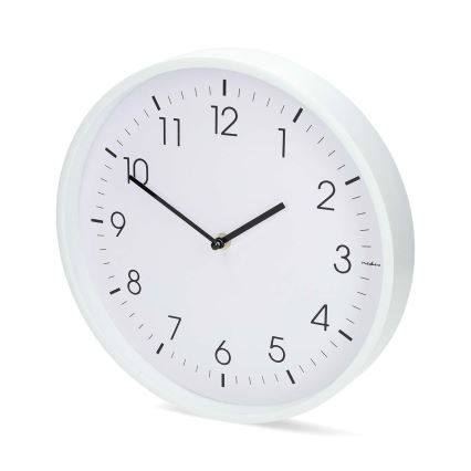 Wall clock, Ø 30.8 cm, 1×AA battery, white