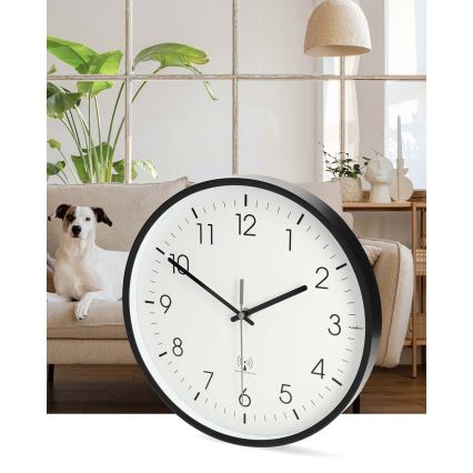 Wall clock, Ø 30.5 cm, 1xAA, black