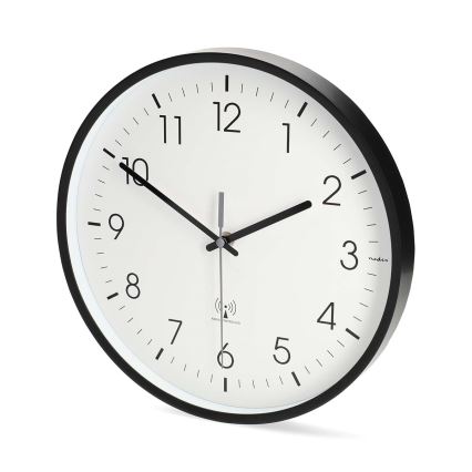 Wall clock, Ø 30.5 cm, 1xAA, black