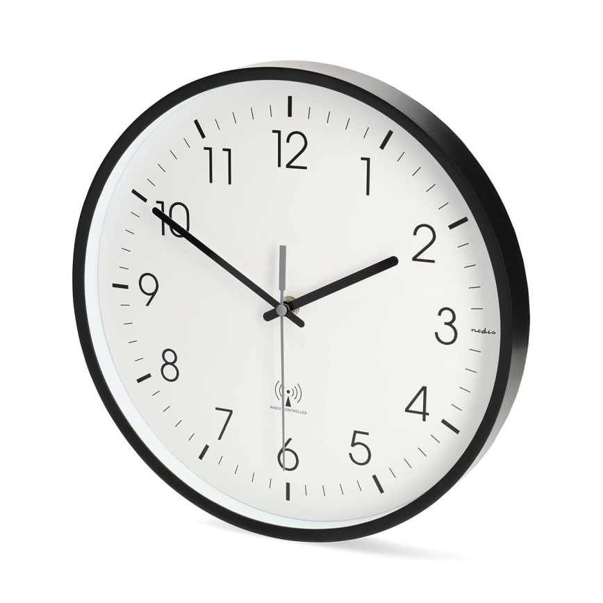 Wall clock, Ø 30.5 cm, 1xAA, black
