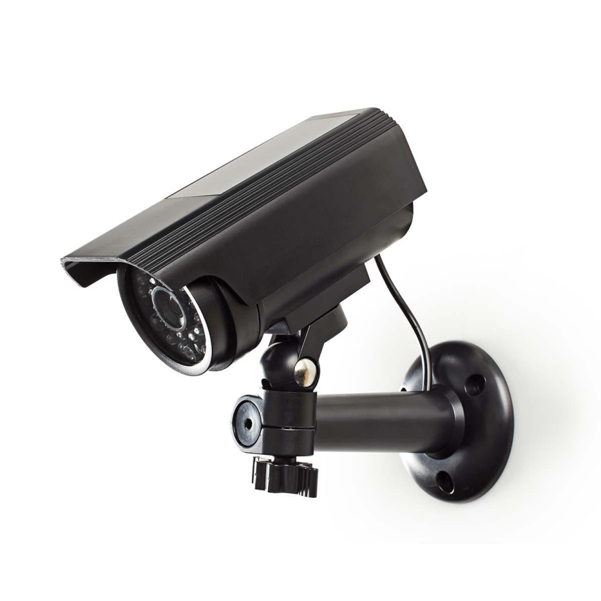 LED Security camera mockup with a solar panel 2xAA IP44