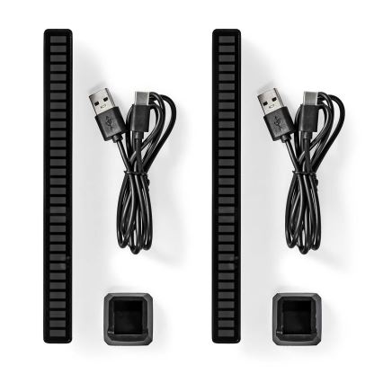 SET 2x LED RGB Rechargeable table lamp LED/250 mAh