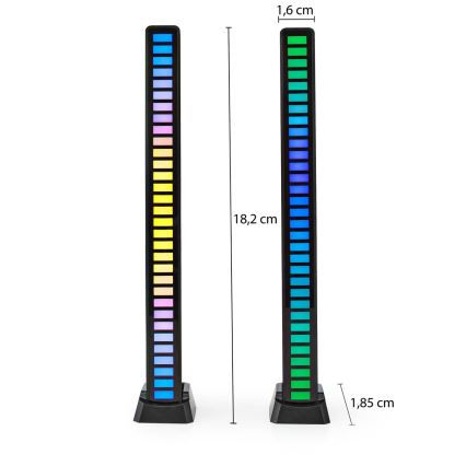 SET 2x LED RGB Rechargeable table lamp LED/250 mAh