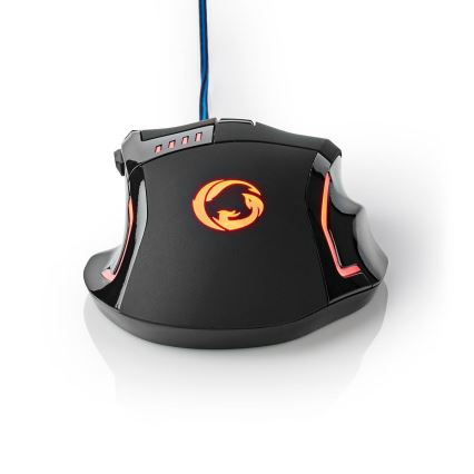 LED Gaming mouse 800/1600/2400/4000 DPI 8 buttons black