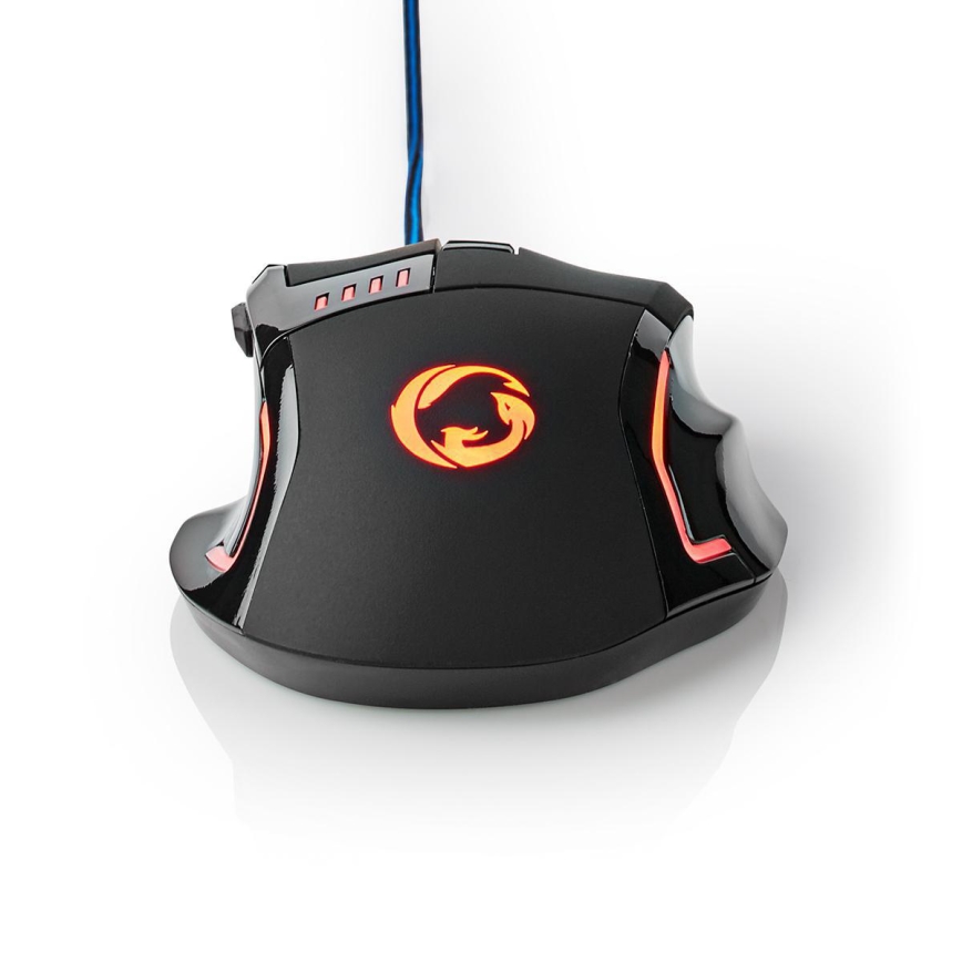 LED Gaming mouse 800/1600/2400/4000 DPI 8 buttons black
