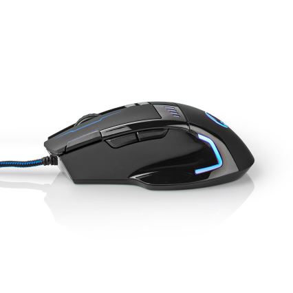 LED Gaming mouse 800/1600/2400/4000 DPI 8 buttons black