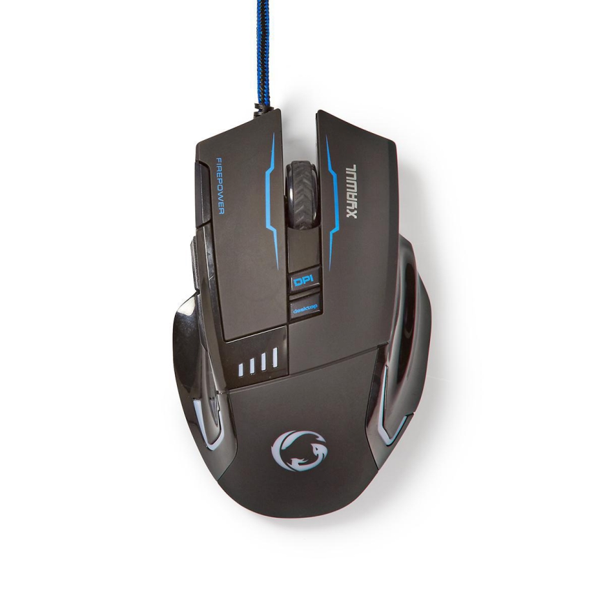 LED Gaming mouse 800/1600/2400/4000 DPI 8 buttons black