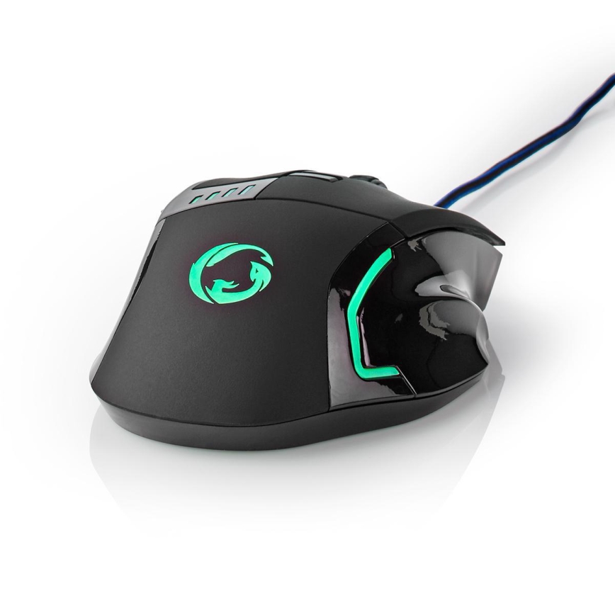 LED Gaming mouse 800/1600/2400/4000 DPI 8 buttons black