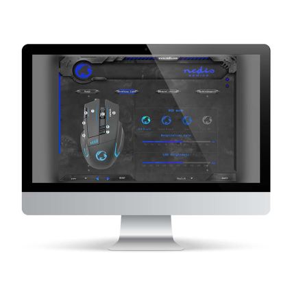 LED Gaming mouse 800/1600/2400/4000 DPI 8 buttons black