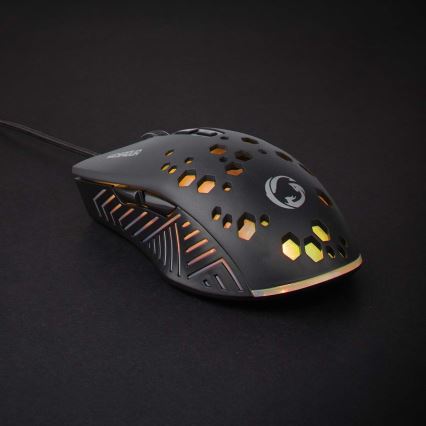 LED Gaming mouse 800/1200/2400/3200/4800/7200 DPI 7 buttons black