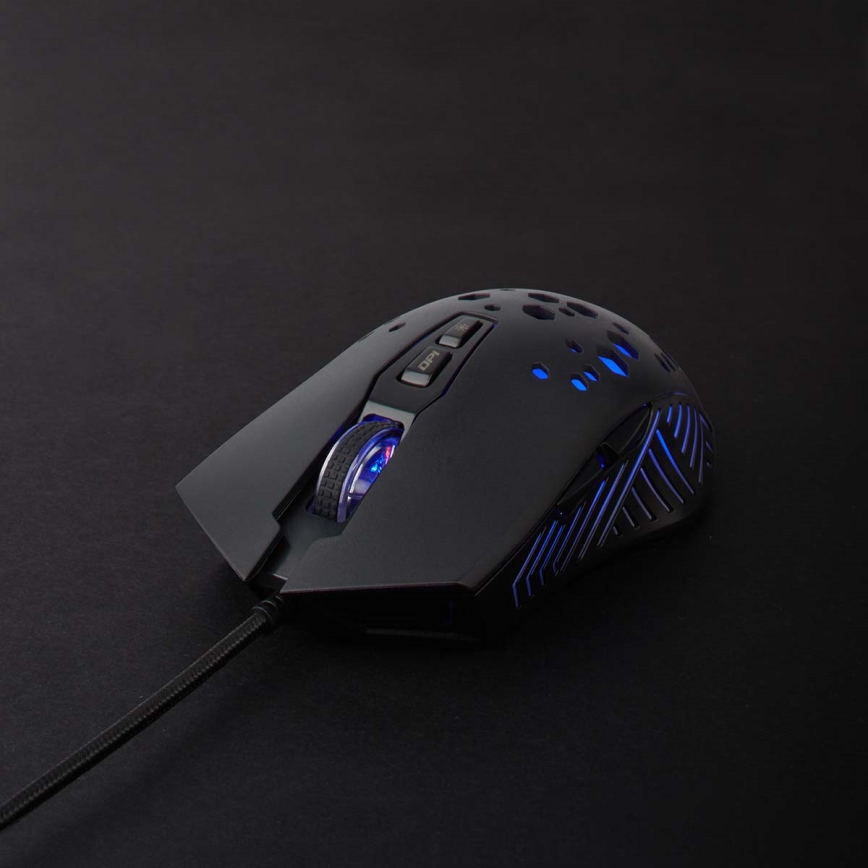 LED Gaming mouse 800/1200/2400/3200/4800/7200 DPI 7 buttons black