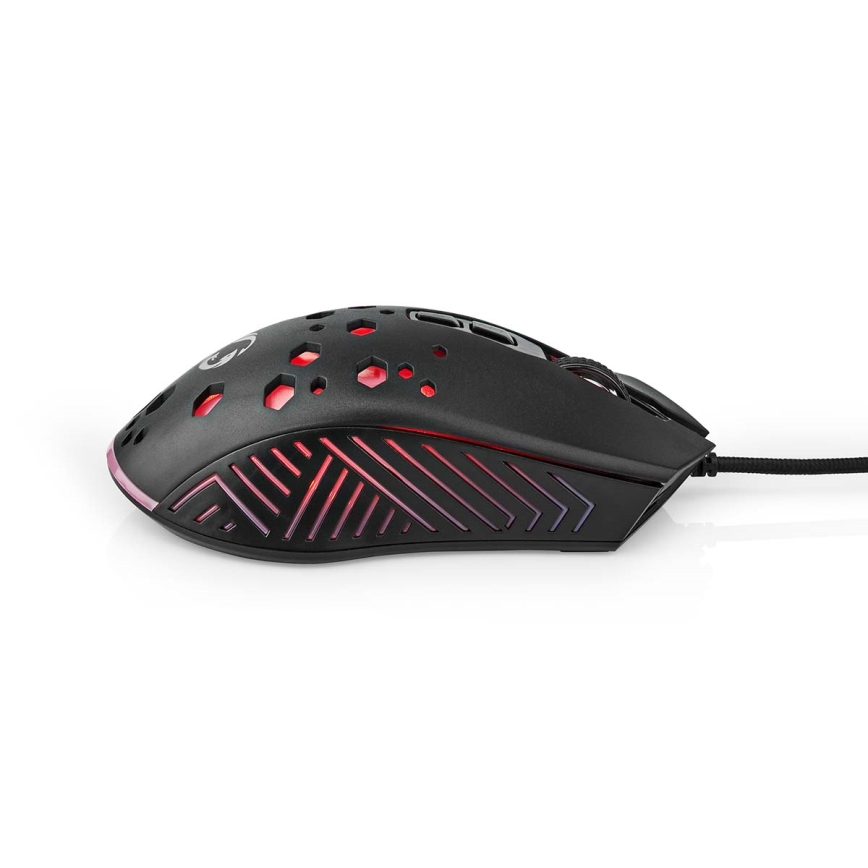 LED Gaming mouse 800/1200/2400/3200/4800/7200 DPI 7 buttons black
