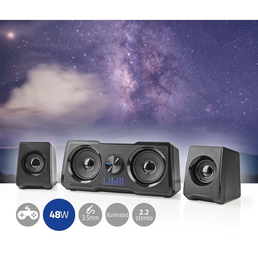 LED Gaming speakers 48W/5V