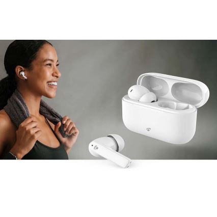 Wireless earphones with ENC IPX4 white