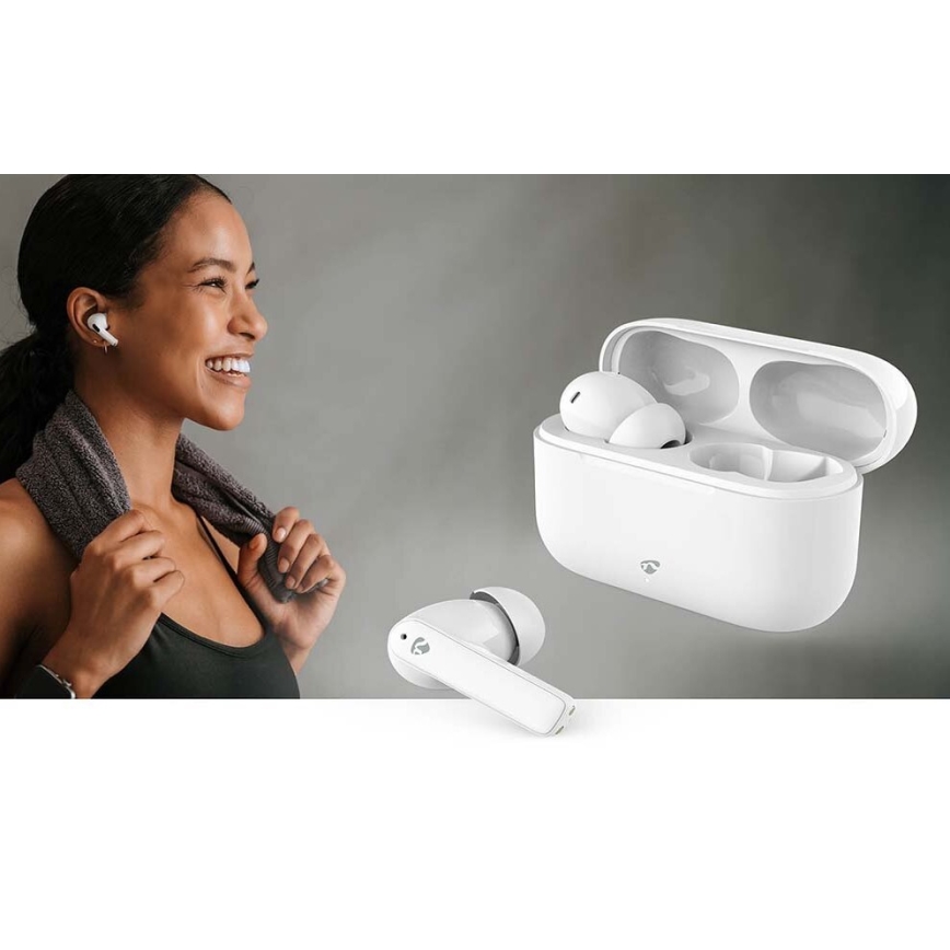 Wireless earphones with ENC IPX4 white