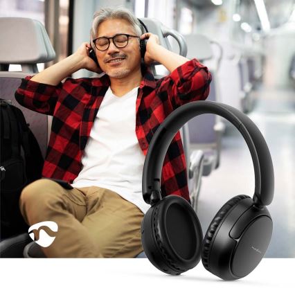Wireless headphones with a microphone black