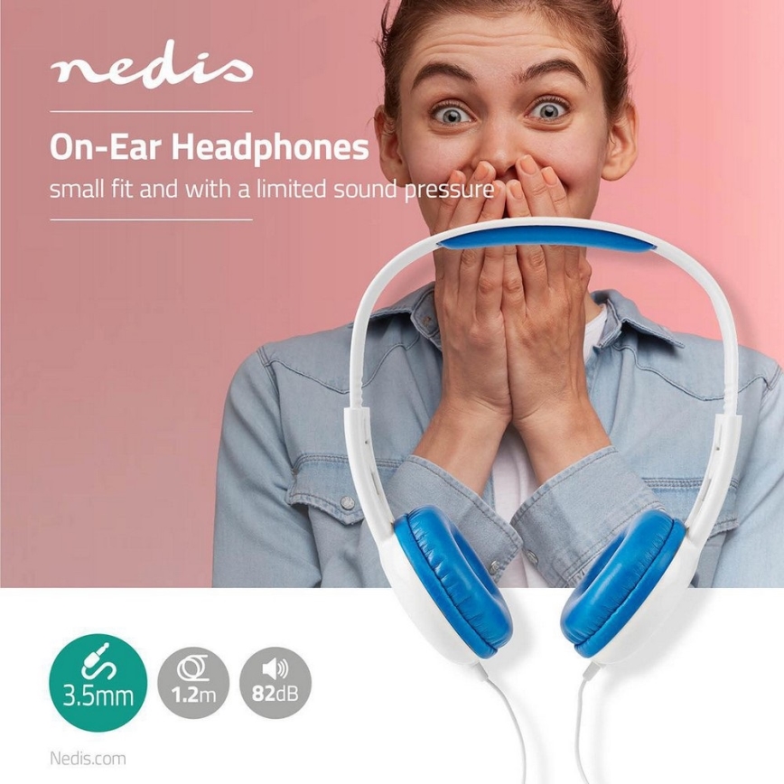 Wired headphones blue / white