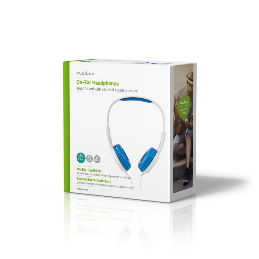 Wired headphones blue / white