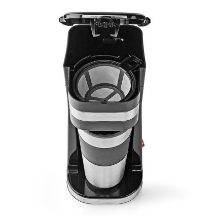 Coffee machine for one mug 0,4 l with travel mug