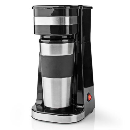 Coffee machine for one mug 0,4 l with travel mug
