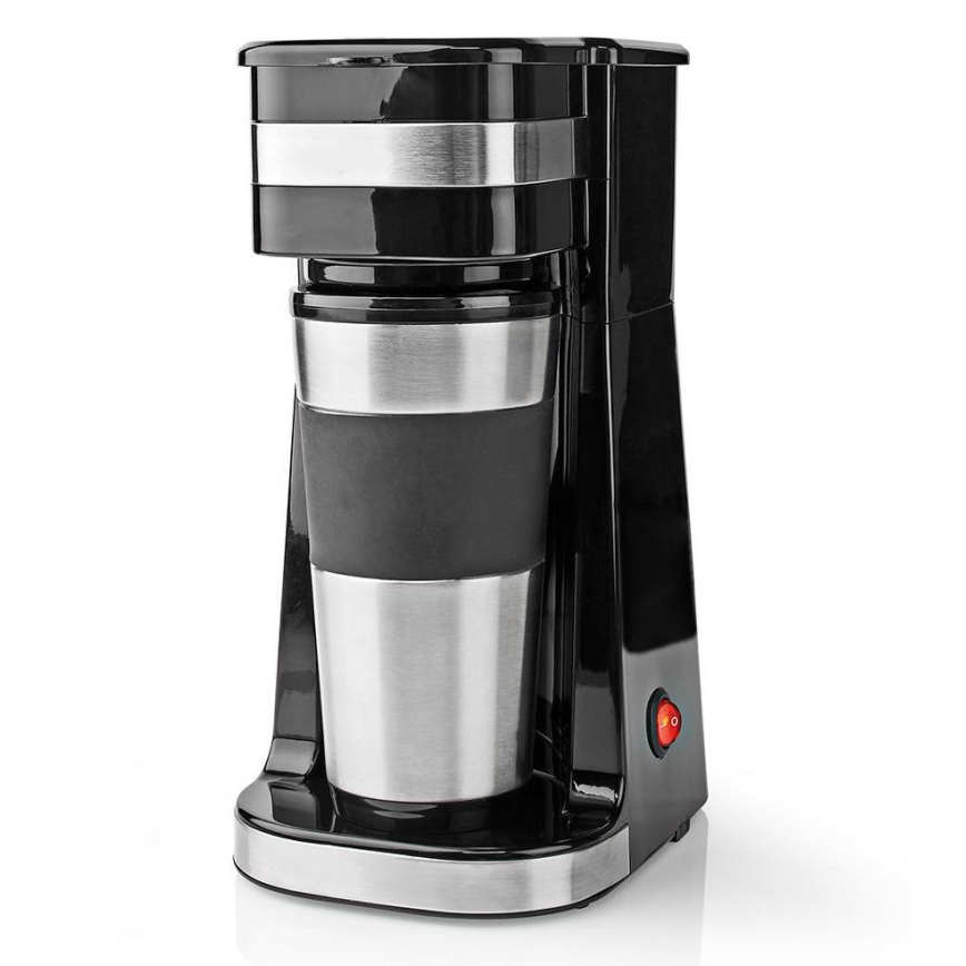 Coffee machine for one mug 0,4 l with travel mug