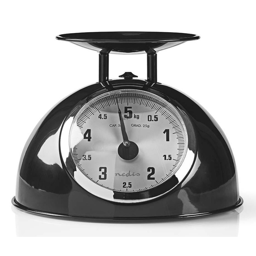 Retro kitchen scale with black bowl