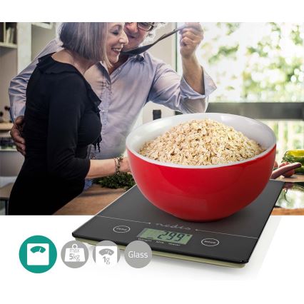Digital kitchen scale 1xCR2032 black