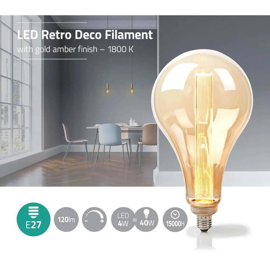 Dimmable LED Bulb FILAMENT PS165 E27/3,5W/230V 1800K