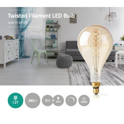 Dimmable LED Bulb FILAMENT A160 E27/5W/230V 2000K
