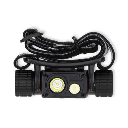 Dimmable LED Rechargeable Aluminum Headlamp LED/10W/5V 2200 mAh IPX8 Black