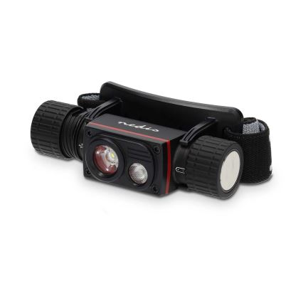 Dimmable LED Rechargeable Aluminum Headlamp LED/10W/5V 2200 mAh IPX8 Black