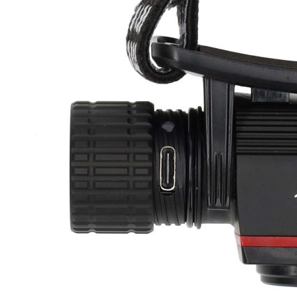 Dimmable LED Rechargeable Aluminum Headlamp LED/10W/5V 2200 mAh IPX8 Black