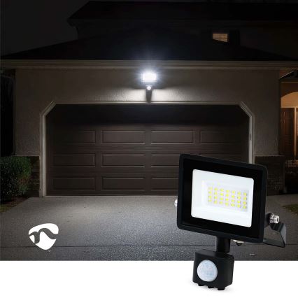 Plug-in LED Floodlight with Motion and Dusk Sensor LED/20W/230V IP44