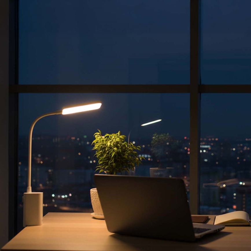 Dimmable Rechargeable Touch-Control LED Clip-On Flexible Desk Lamp, 5W / 1200 mAh, White