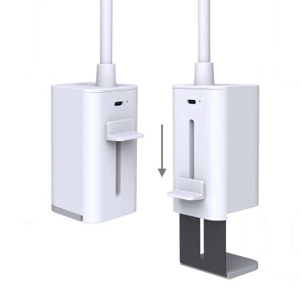 Dimmable Rechargeable Touch-Control LED Clip-On Flexible Desk Lamp, 5W / 1200 mAh, White