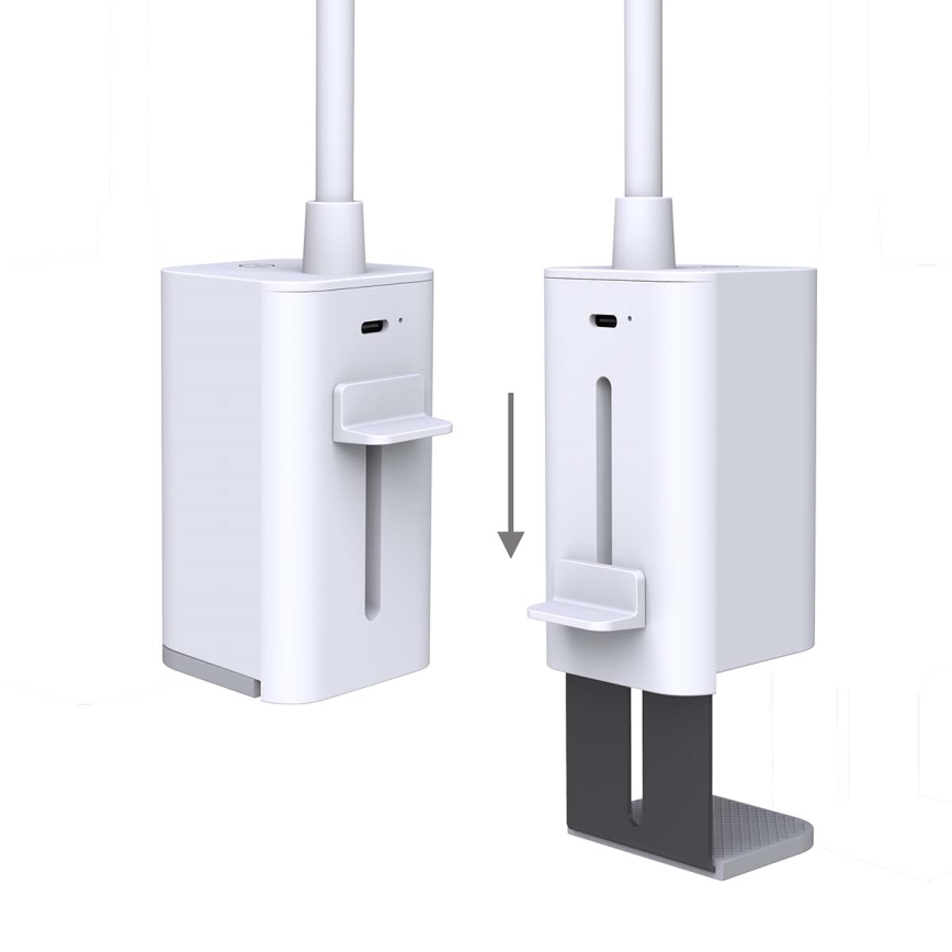 Dimmable Rechargeable Touch-Control LED Clip-On Flexible Desk Lamp, 5W / 1200 mAh, White