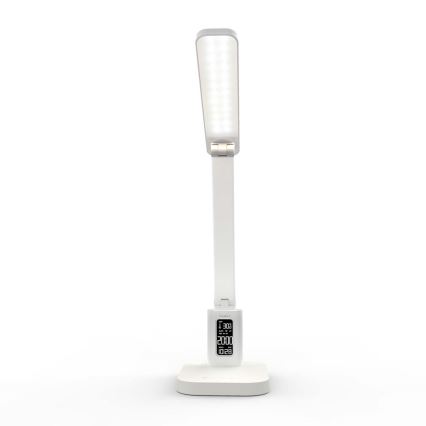 Dimmable rechargeable LED touch desk lamp with display LED/7,5W/1200 mAh 3000/4000/5700K CRI 90 white
